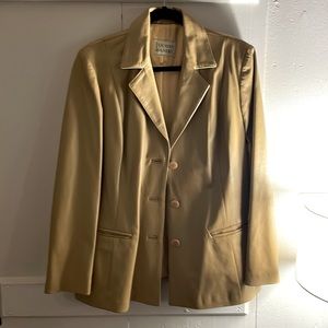 Guido Bambi Leather Jacket. Mustard